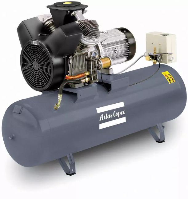 Industrial direct drive piston air compressors