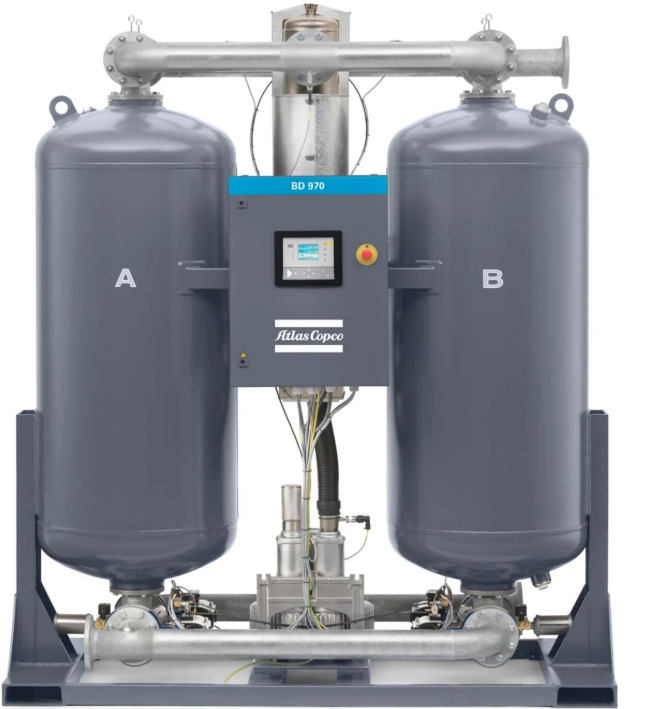 Twin tower desiccant compressed air dryers AD BD CD